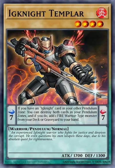 Cavaleiro Igknight Templário — Carta Yu-Gi-Oh!