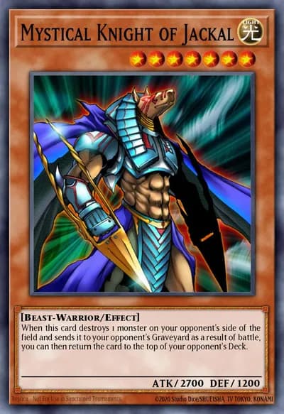 Cavaleiro Místico do Chacal — Carta Yu-Gi-Oh!