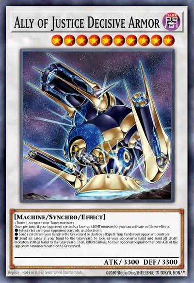 Aliado da Justiça Armadura Decisiva — Carta Yu-Gi-Oh!