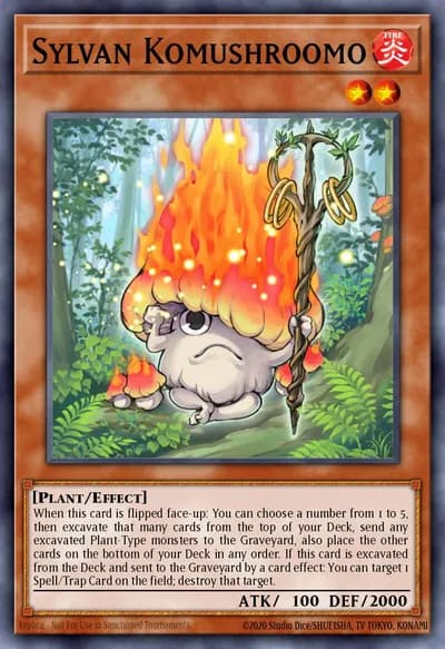 Sylvan Komushroomo — Carta Yu-Gi-Oh!