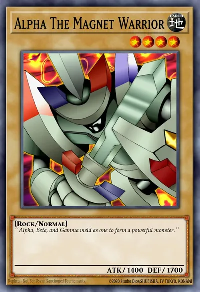 Alpha, o Guerreiro Magnético — Carta Yu-Gi-Oh!