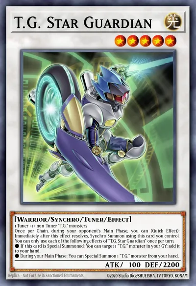 T.G. Guardião Estelar — Carta Yu-Gi-Oh!