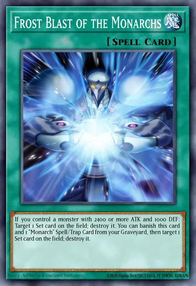 Rajada Gélida dos Monarcas — Carta Yu-Gi-Oh!