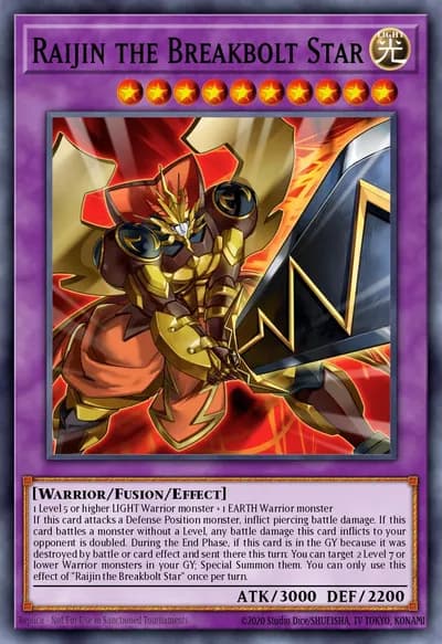 Raijin, a Estrela do Raio — Carta Yu-Gi-Oh!