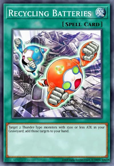 Baterias Recarregáveis — Carta Yu-Gi-Oh!